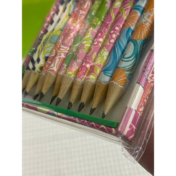 Lilly Pulitzer Hottie Dottie Blaire Stretch Dress Teal Pink Size 8 W/Pencils! - Picture 13 of 16